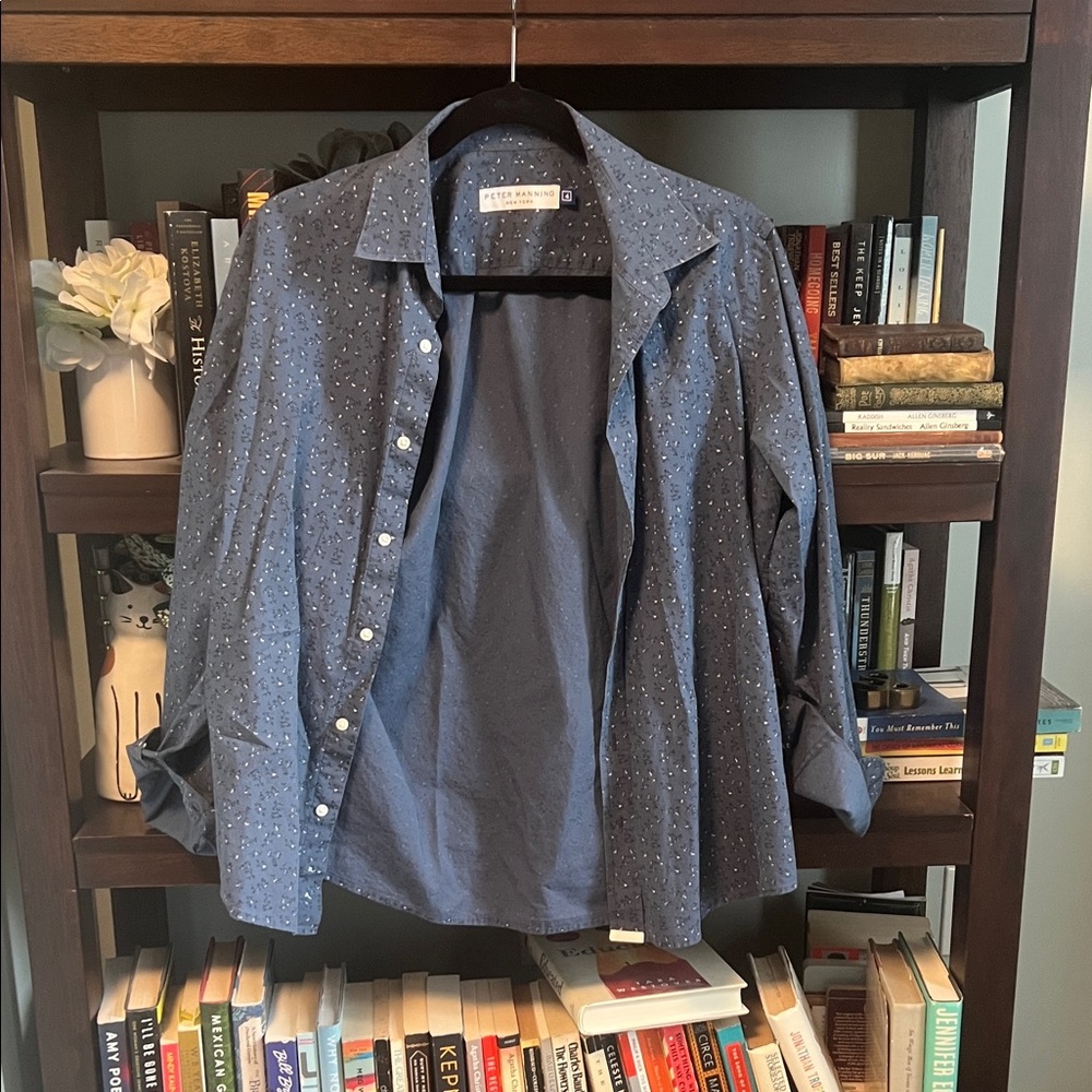 Peter Manning Navy Patterned Shirt